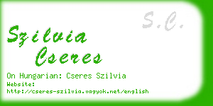 szilvia cseres business card